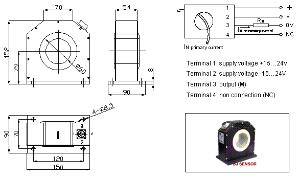 Closed-loop Hall current sensor CHB-2000SJ
